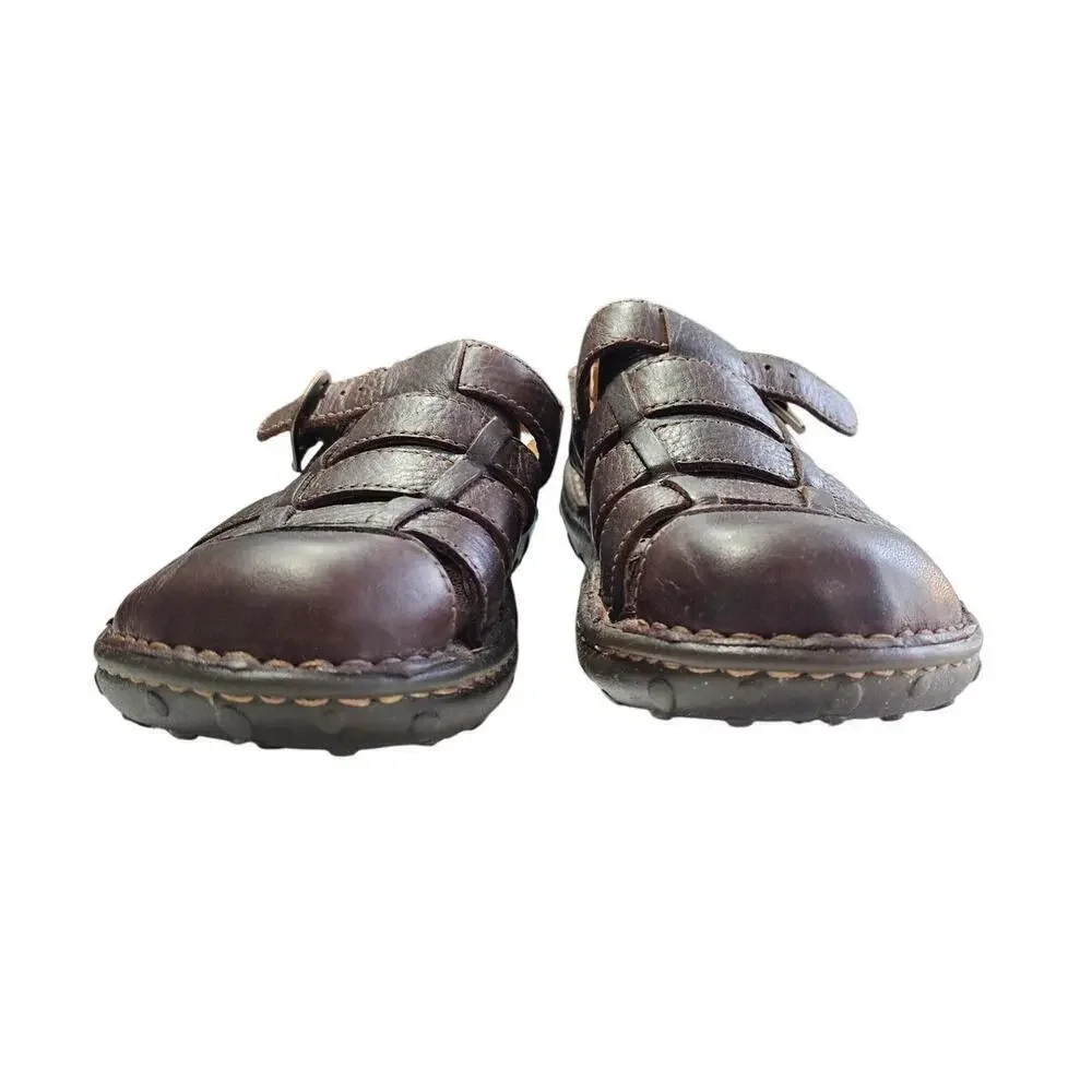 Canyon River Blues Basha Leather Fisherman Sandal Brown Size 8M